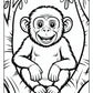 Rainforest Monkey Coloring Page Free PDF Printables