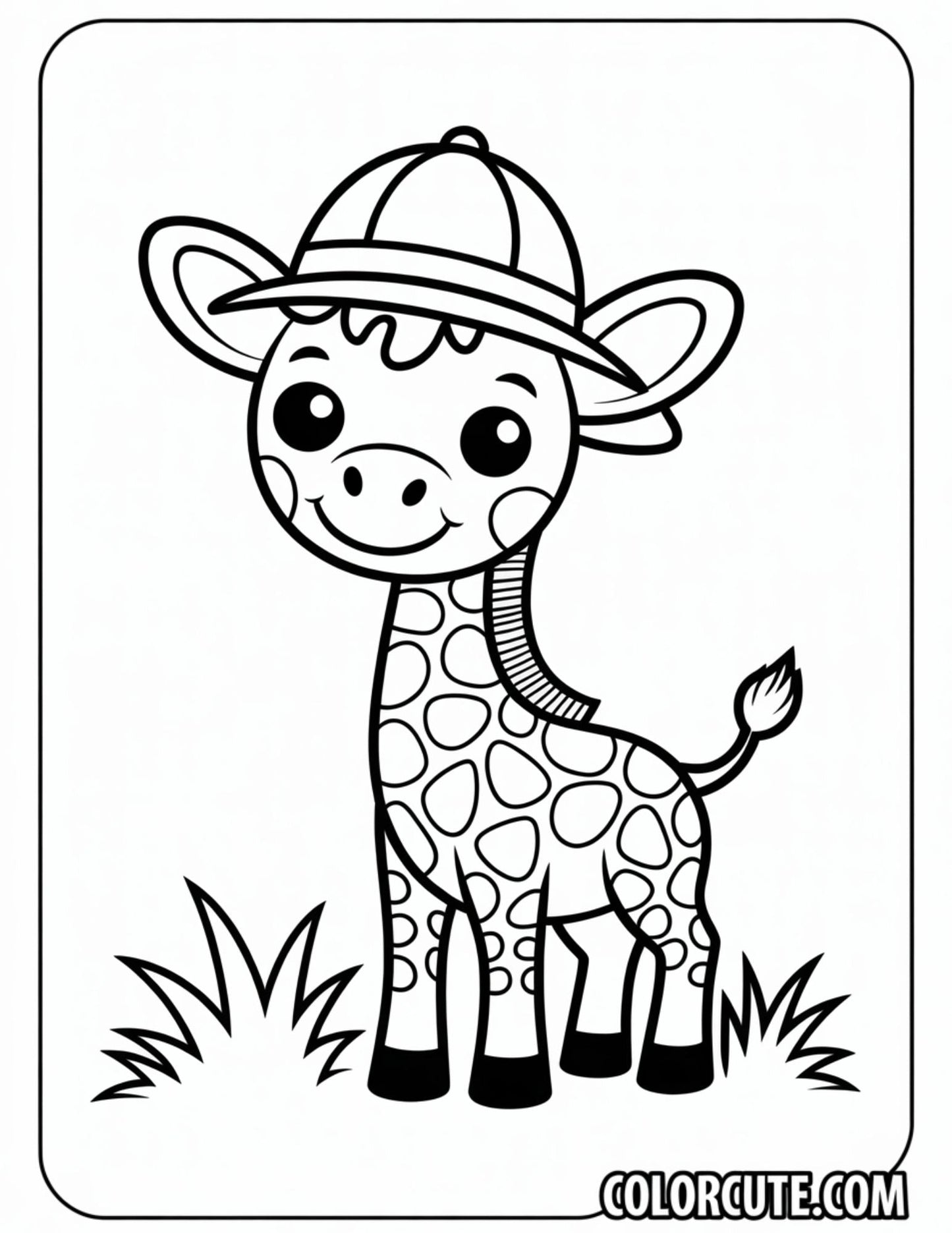 Safari Giraffe Coloring Pages | Free PDF Printables