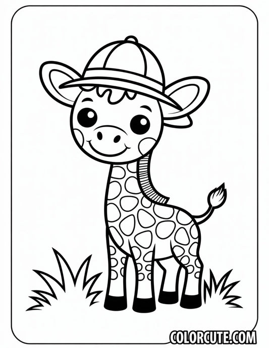 Safari Giraffe Coloring Pages | Free PDF Printables