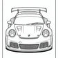 Simple Porsche Coloring Pages | Free PDF Printables