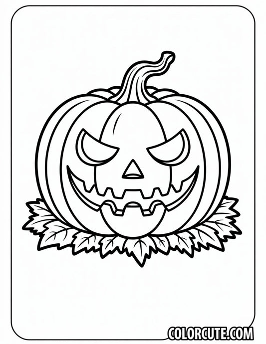 Striped Pumpkin Coloring Page | Free PDF Printables