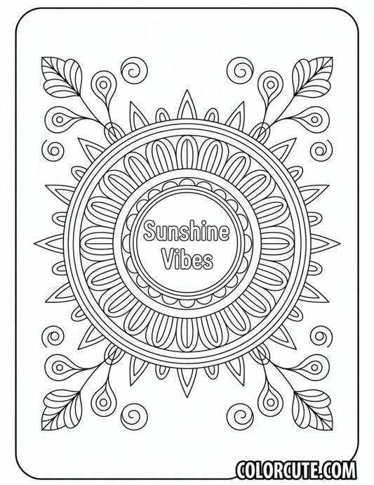 Sun Mandala Coloring Page | Free PDF Printables
