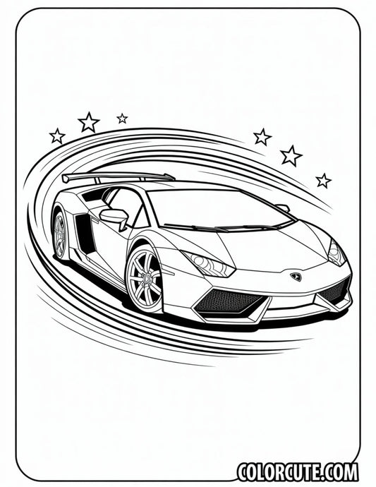 Supercar Lamborghini Coloring Pages - Free PDF Printables