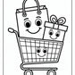 Wonderful Shopping Kawaii Coloring Pages | Free PDF Printables