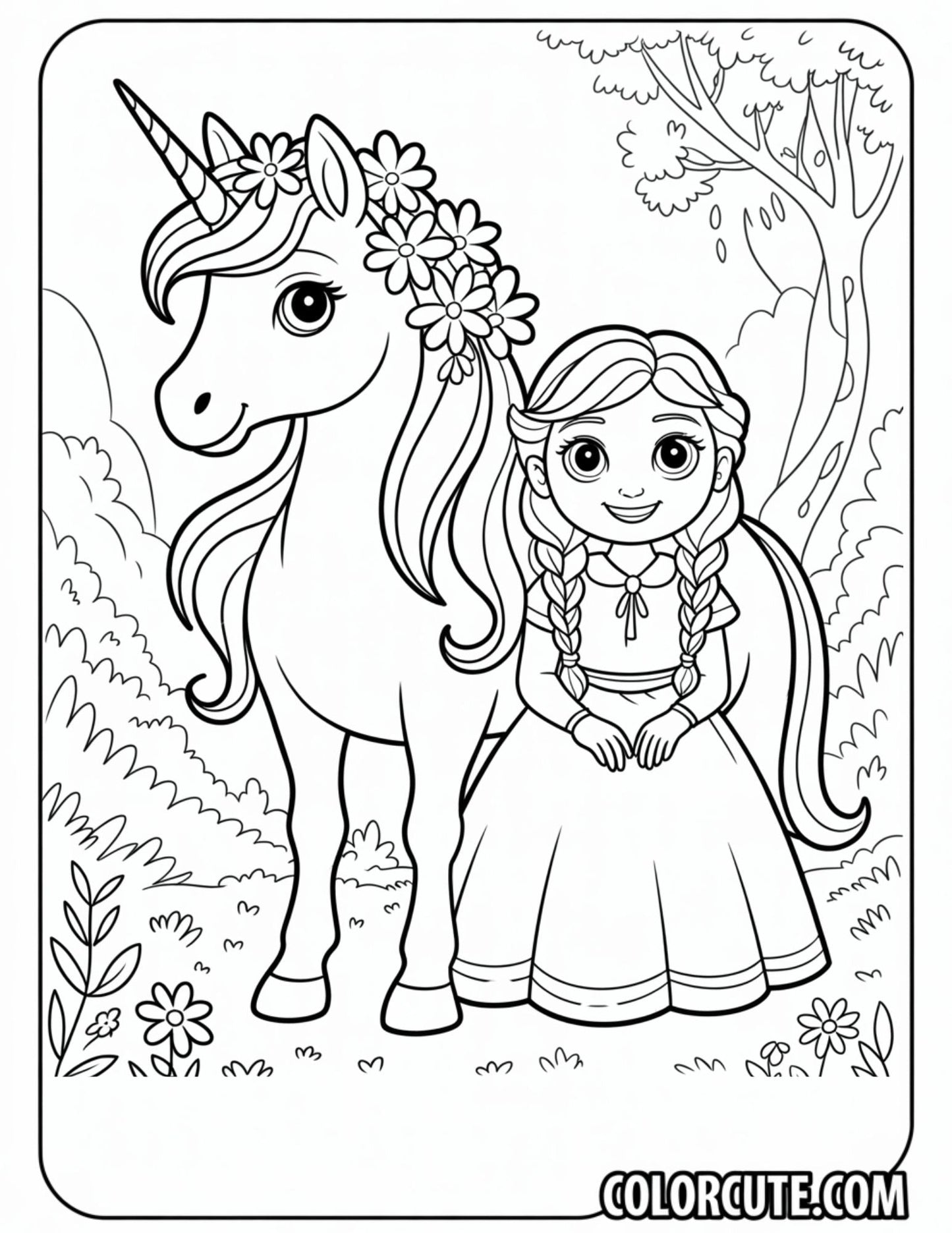 Anna Unicorn Coloring Pages | Free PDF Printables