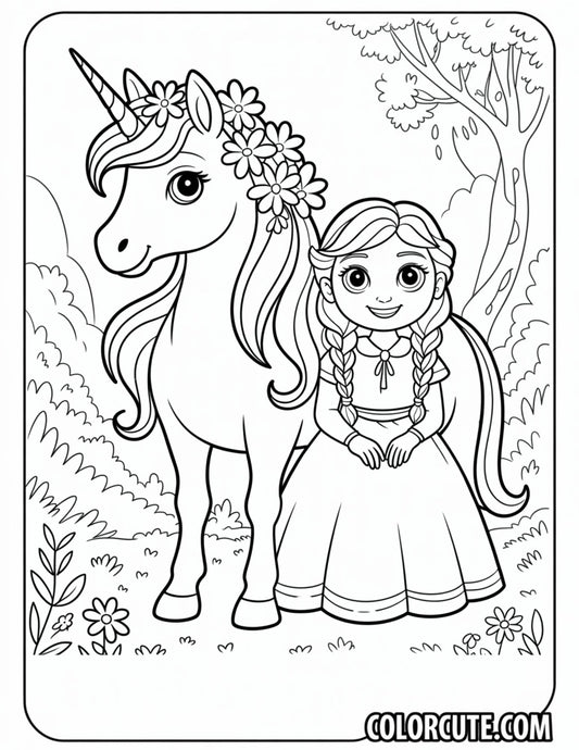 Anna Unicorn Coloring Pages | Free PDF Printables