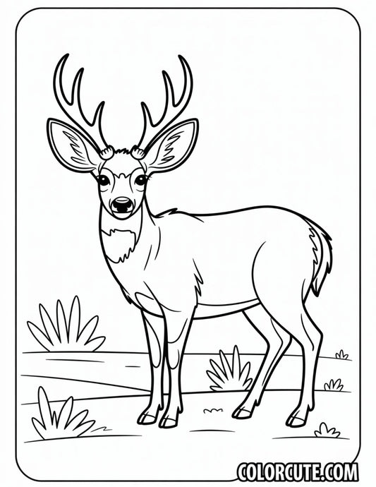 Buck Deer Coloring Pages - Free PDF Printables