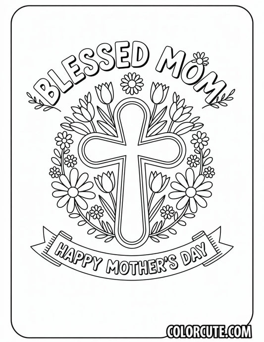 Christian Mothers Day Coloring Pages Free PDF Printables