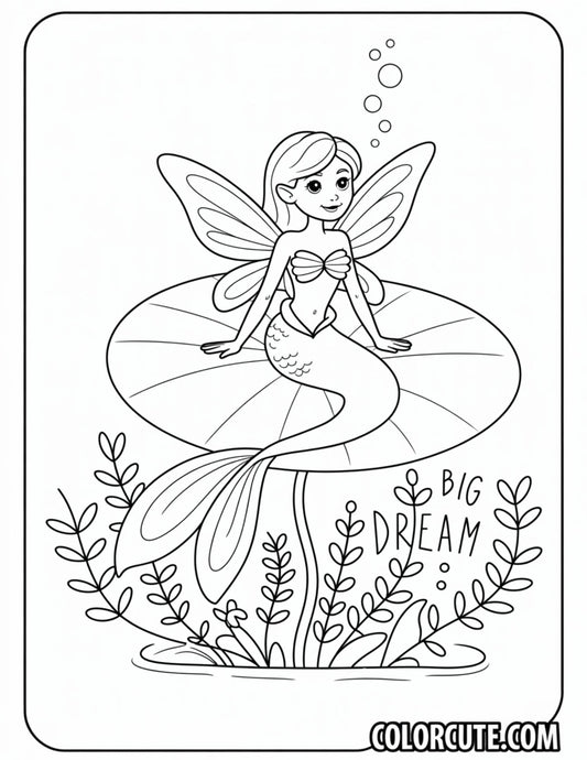 Fairy Mermaid Coloring Pages | Free PDF Printables
