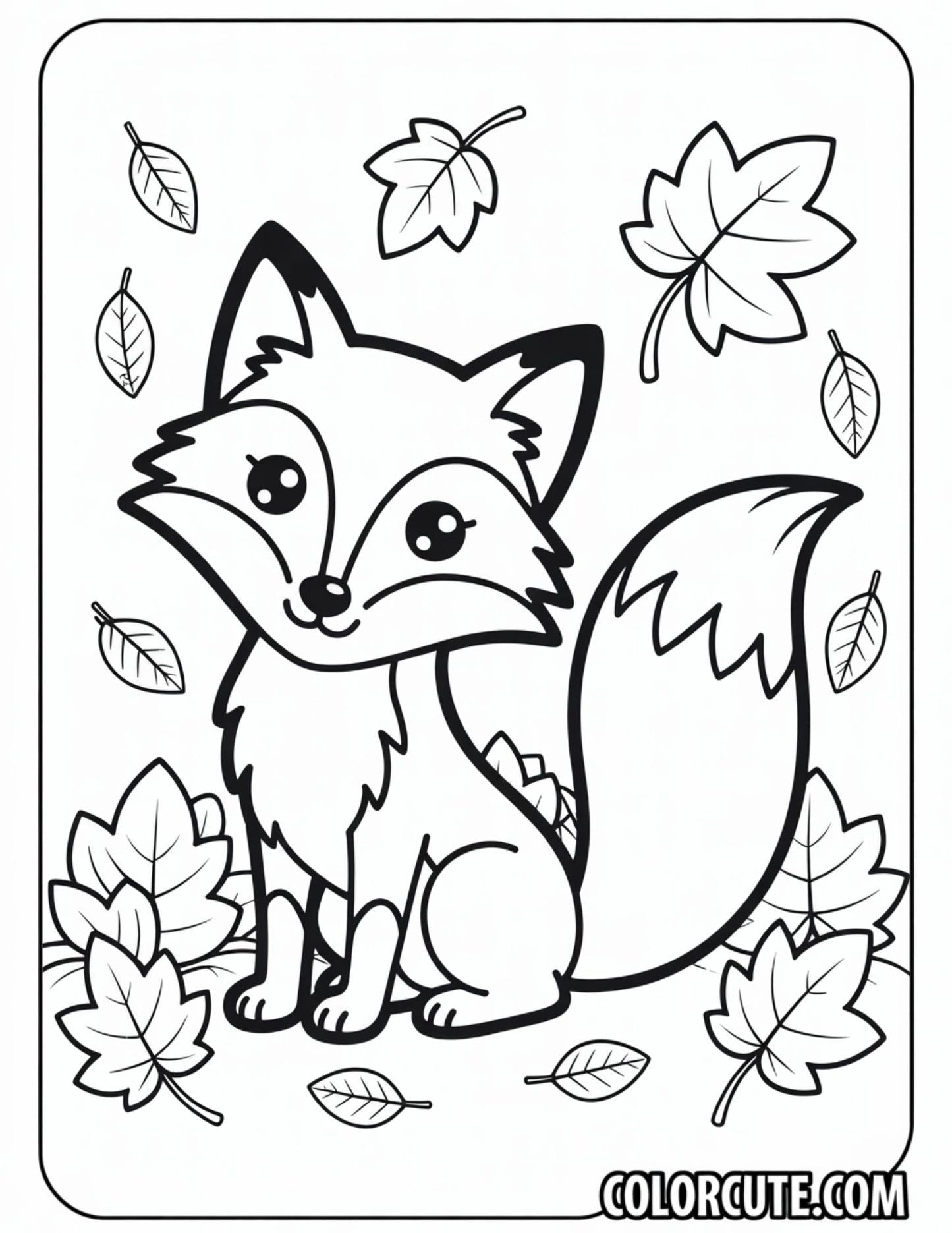 Fall Fox Coloring Pages | Free PDF Printables