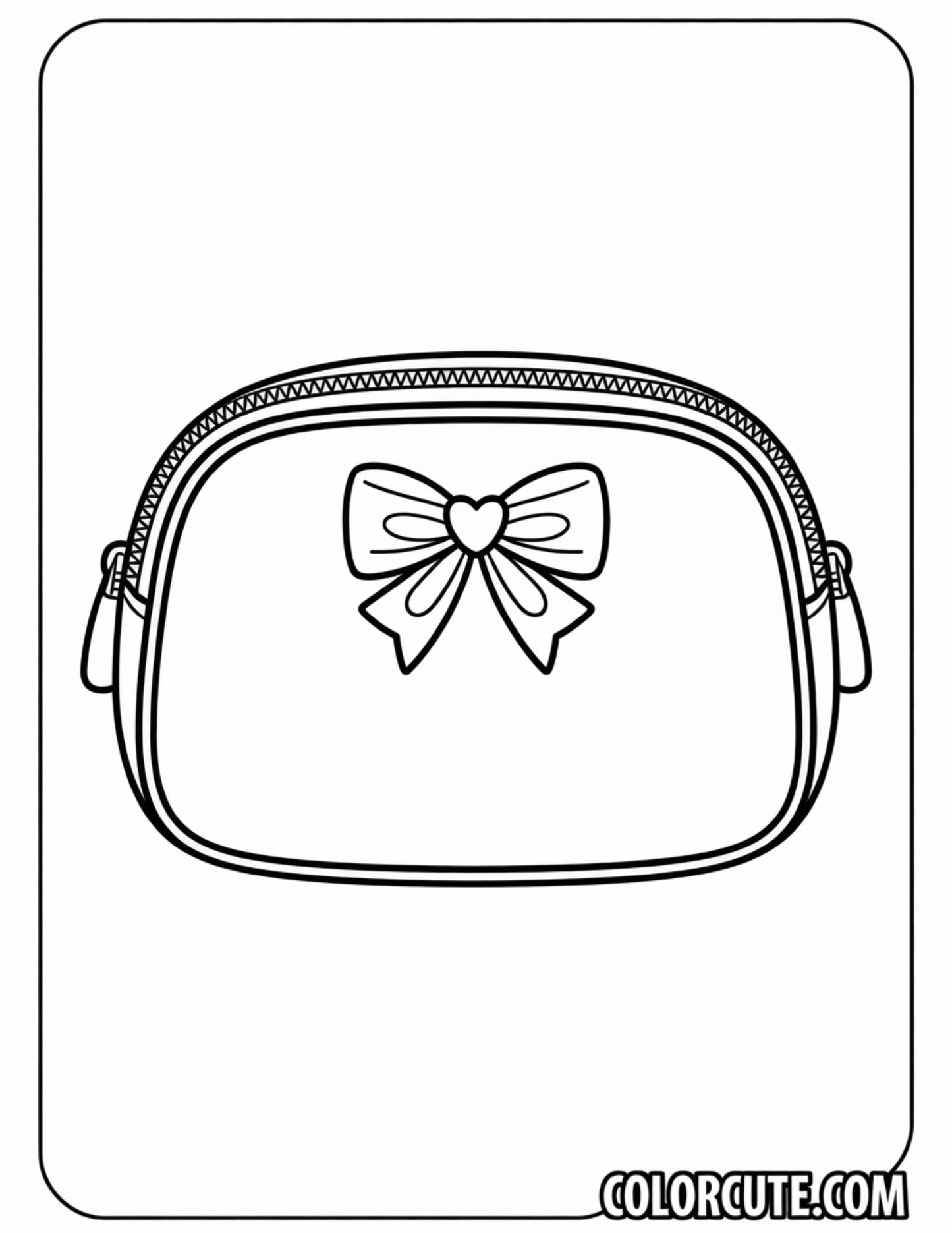 Makeup Bag Coloring Page | Free PDF Printables