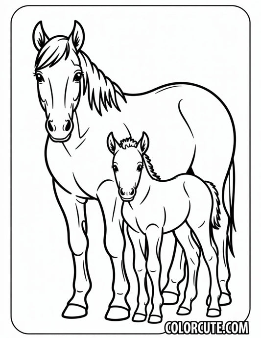 Mare Horse Coloring Pages | Free PDF Printables