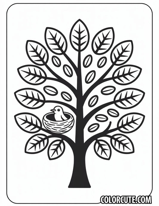 Spring Trees Coloring Pages Free PDF Printables