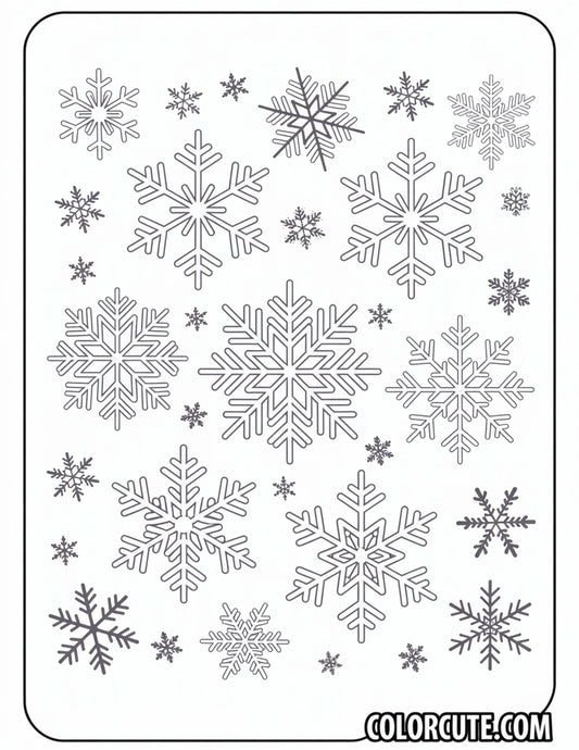 Winter Snowflakes Coloring Pages | Free PDF Printables