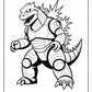 Atomic Breath Godzilla Coloring Pages | Free PDF Printables