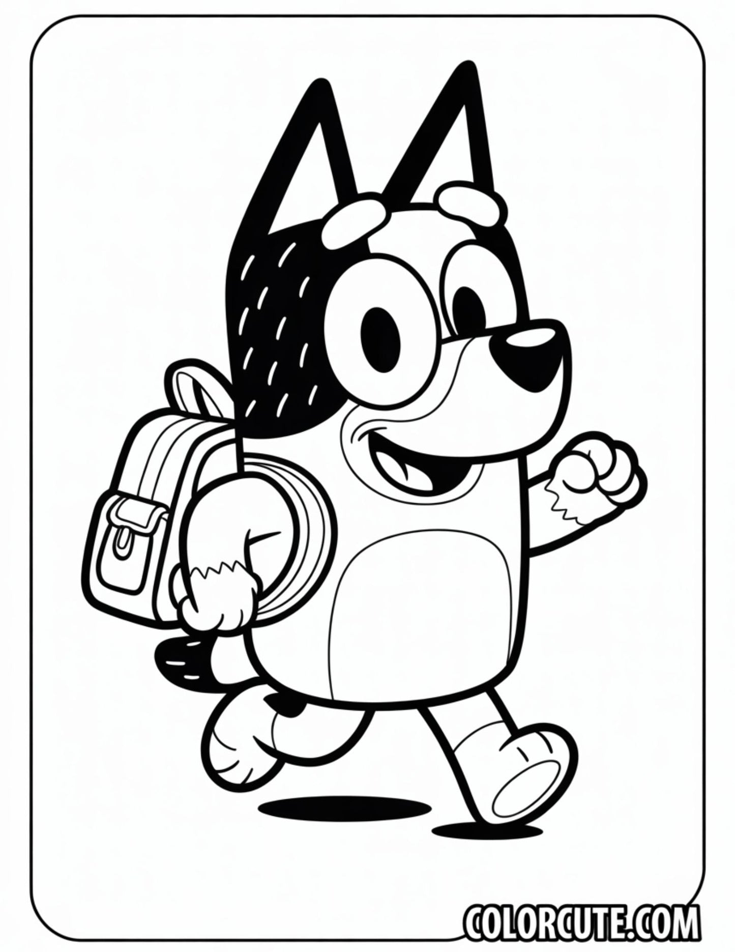 Bluey Back to School Coloring Pages | Free PDF Printables
