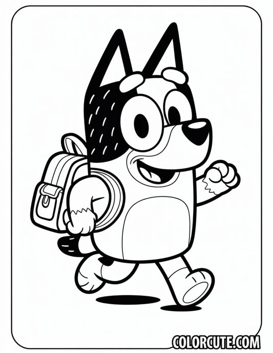 Bluey Back to School Coloring Pages | Free PDF Printables