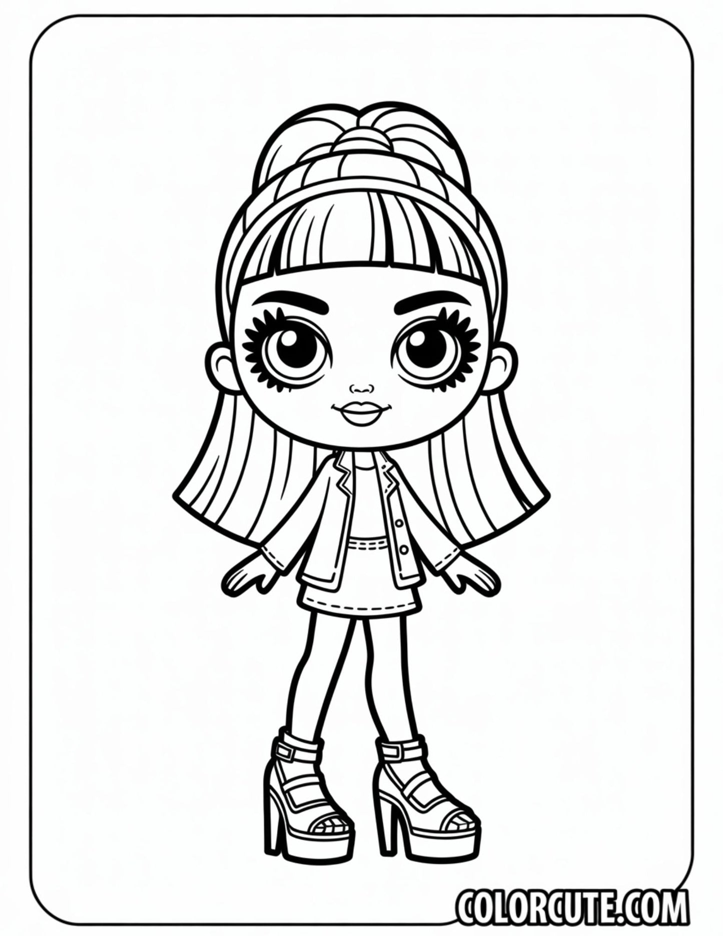 Bratz Fashion Girl Coloring Pages | Free PDF Printables