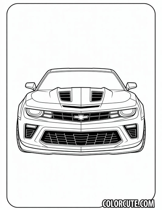 Camaro Car Coloring Page | Free PDF Printables