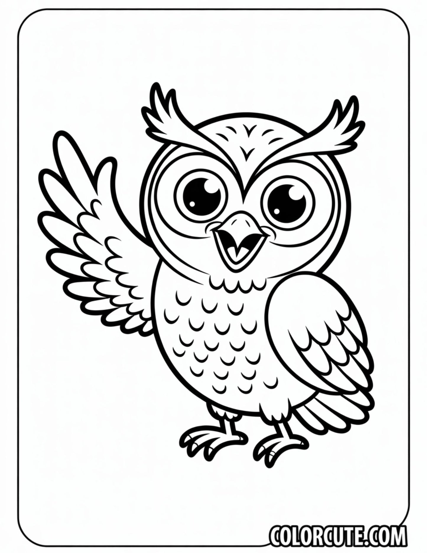Cartoon Owl Coloring Pages | Free PDF Printables
