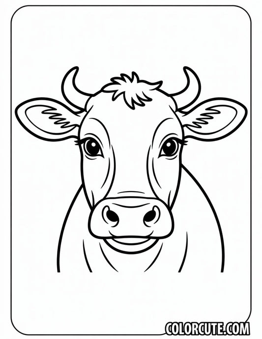 Cow Head Coloring Pages | Free PDF Printables