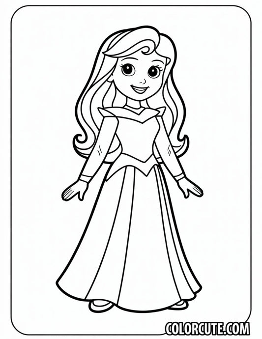 Easy Aurora Coloring Page for Kids | Free PDF Printables