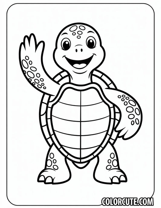Friendly Turtle Coloring Pages | Free PDF Printables