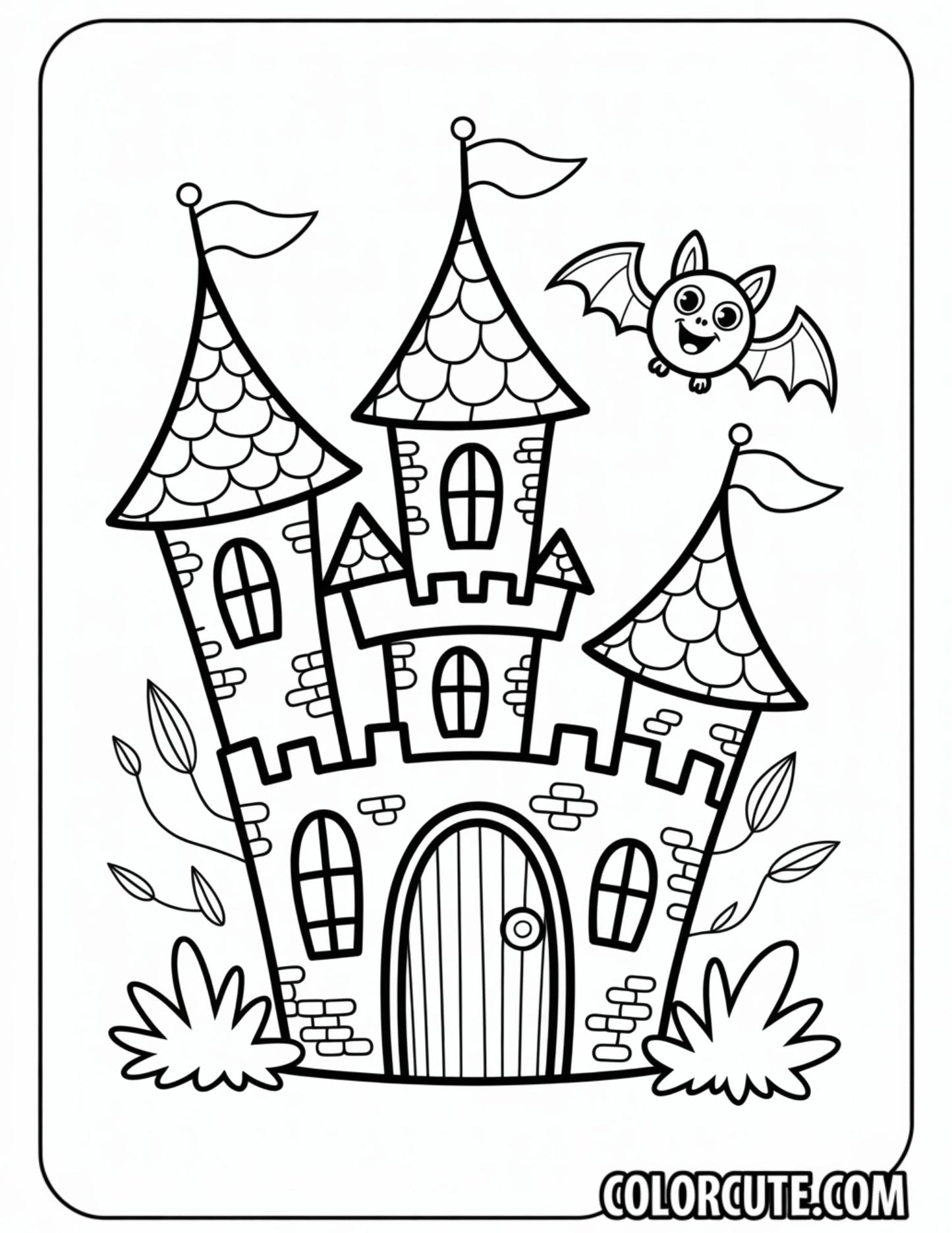 Spooky Castle Coloring Pages | Free PDF Printables