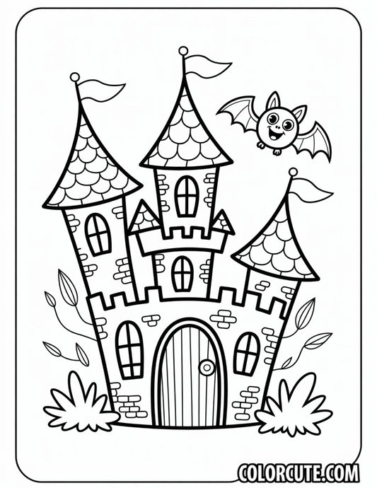 Spooky Castle Coloring Pages | Free PDF Printables