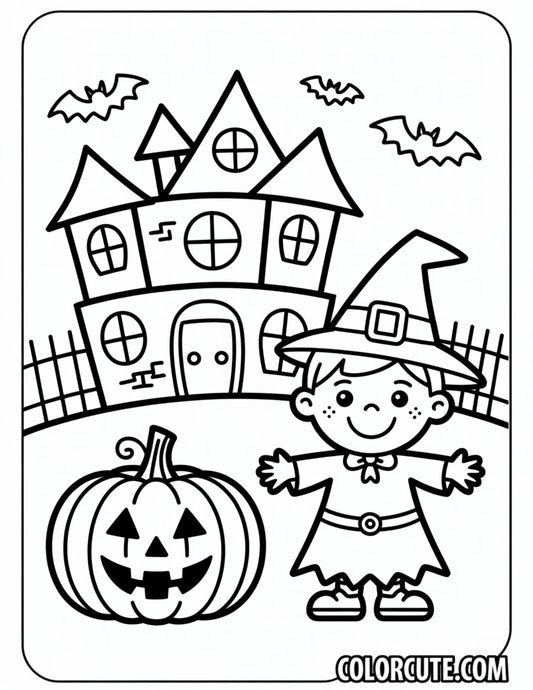 Halloween Preschool Coloring Pages | Free PDF Printables