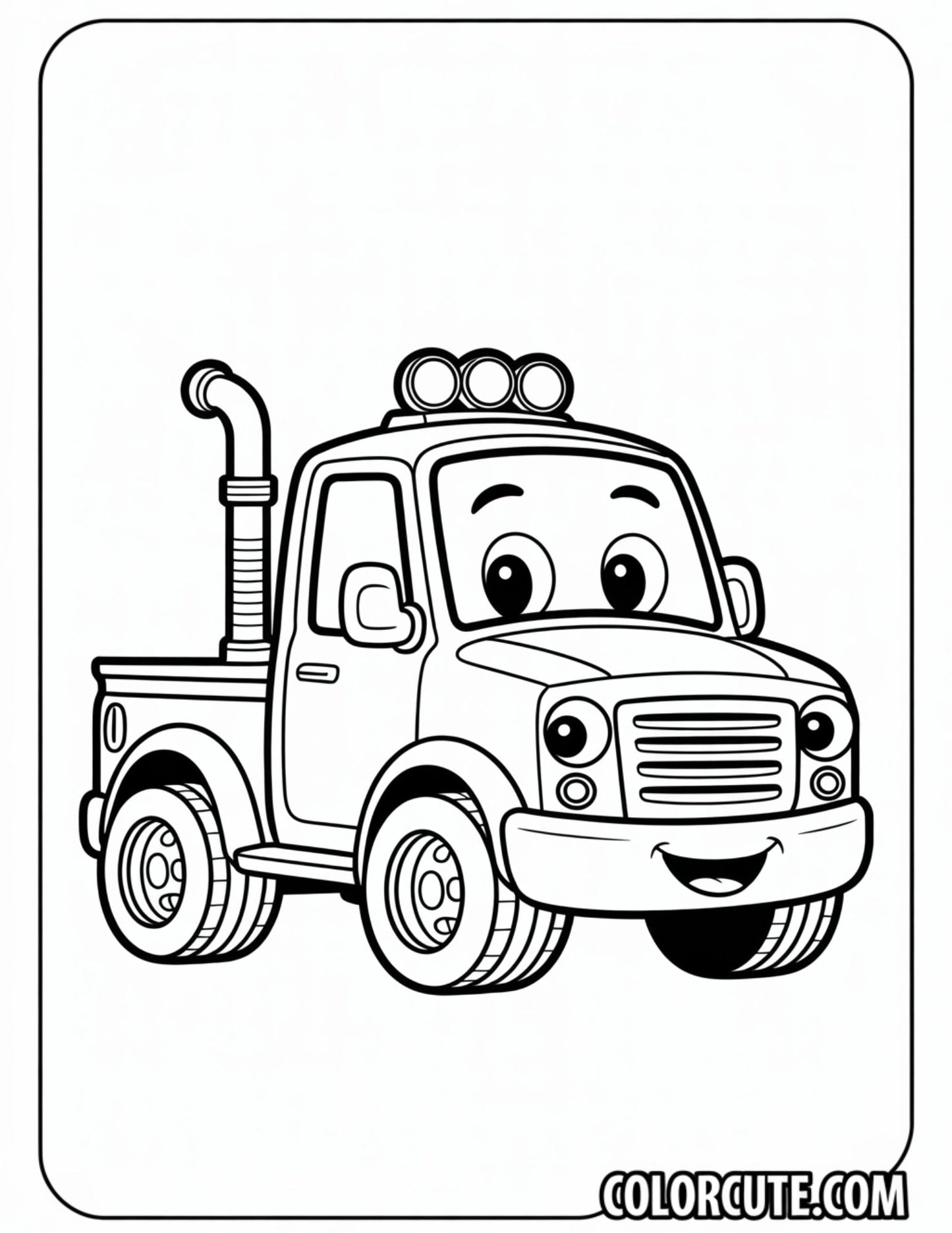 Pickup Car Coloring Pages | Free PDF Printables