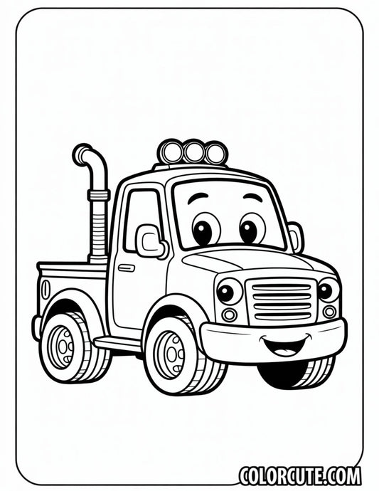 Pickup Car Coloring Pages | Free PDF Printables