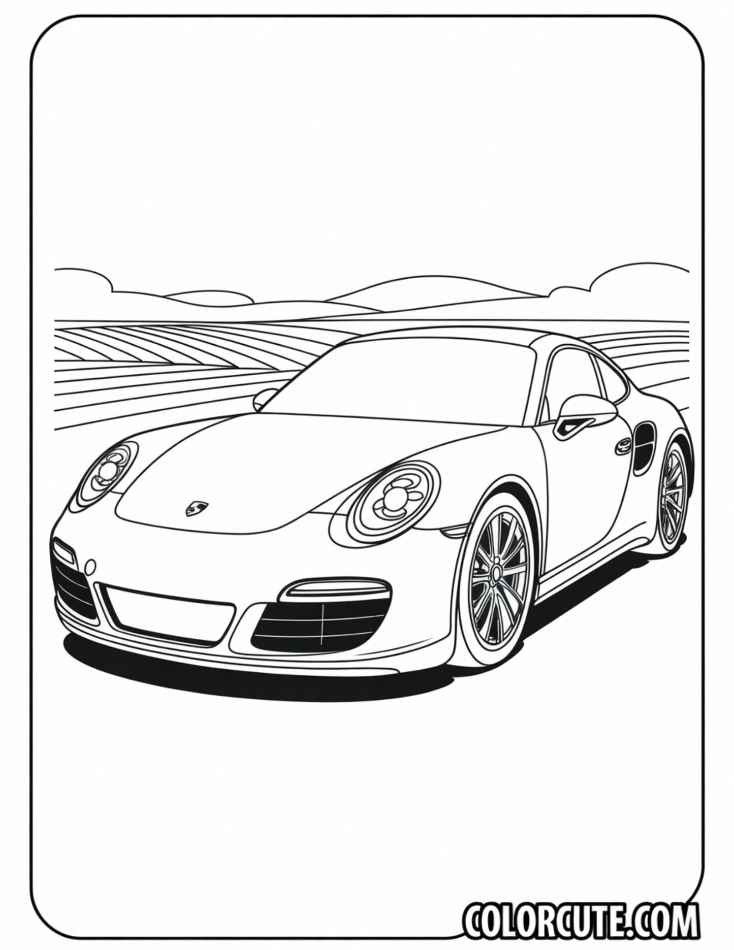 RSR Porsche Coloring Pages | Free PDF Printables