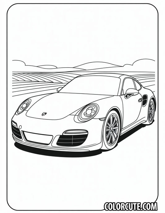 RSR Porsche Coloring Pages | Free PDF Printables