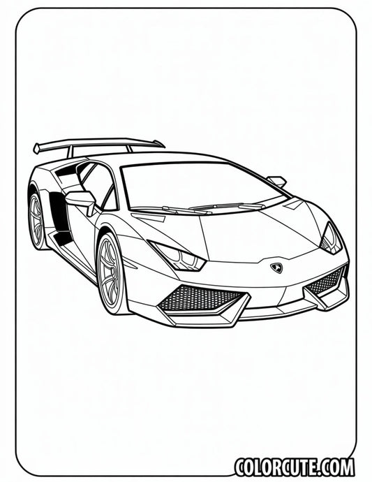Racing Realistic Lamborghini Coloring Pages - Free PDF Printables