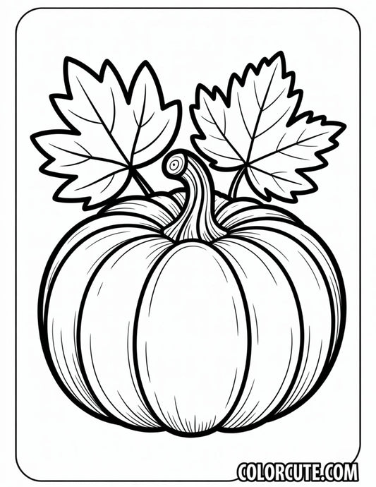 Simple Pumpkin Coloring Page | Free PDF Printables