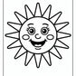 Sun Bold and Easy Coloring Page | Free PDF Printables
