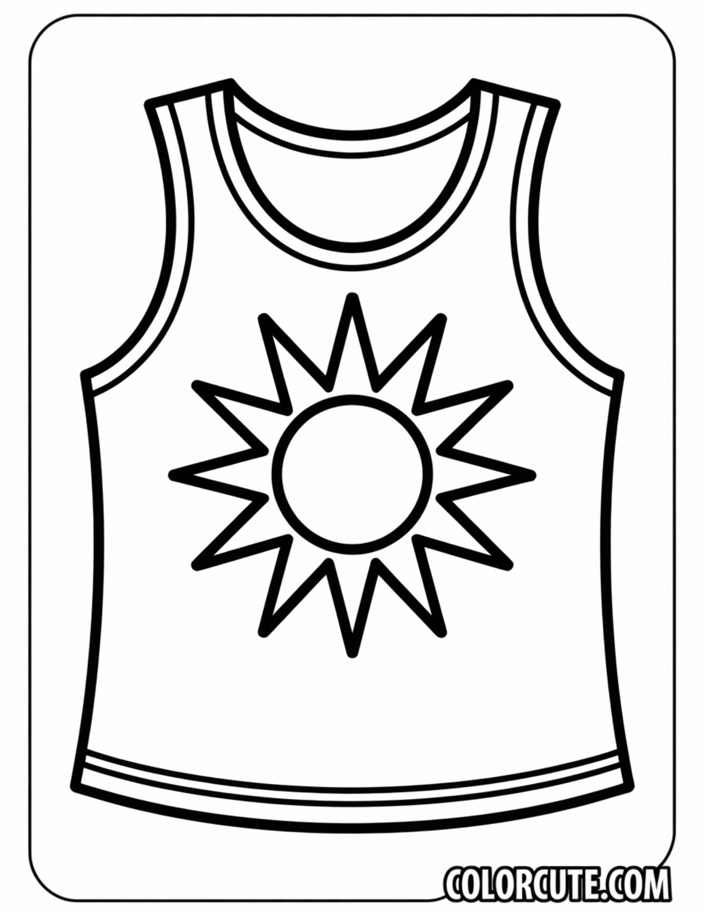Tank Top Coloring Pages | Free PDF Printables