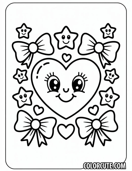 Valentines Bold and Easy Coloring Pages | Free PDF Printables