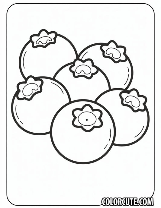 Blueberry Coloring Page | Free PDF Printables