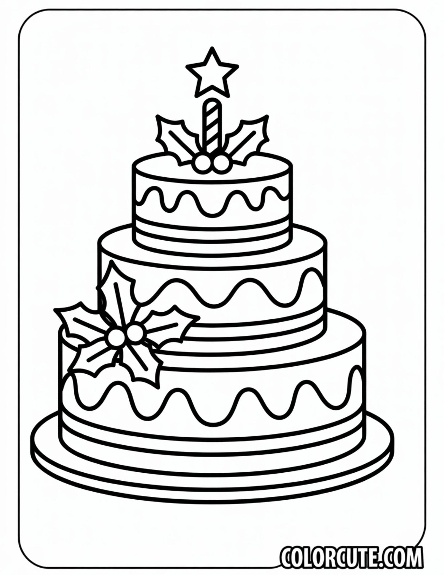 Cake Fancy Coloring Pages | Free PDF Printables