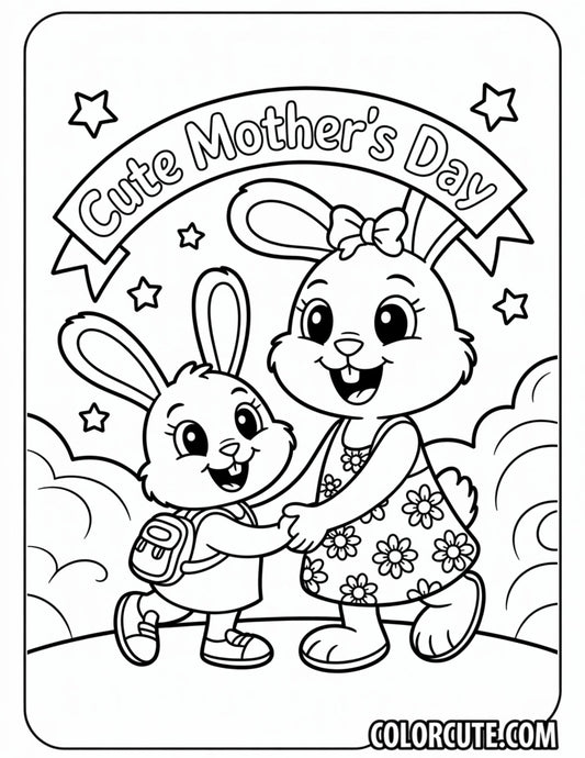 Cute Mothers Day Coloring Pages Free PDF Printables
