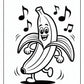Dancing Banana Coloring Pages | Free PDF Printables