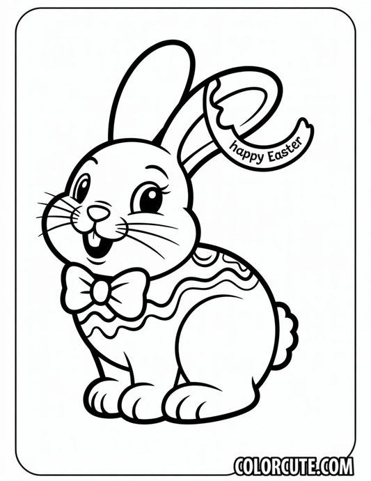 Easy Bunny Coloring Page – Free PDF Printables