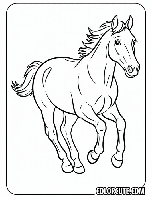 Galloping Horse Coloring Pages | Free PDF Printables