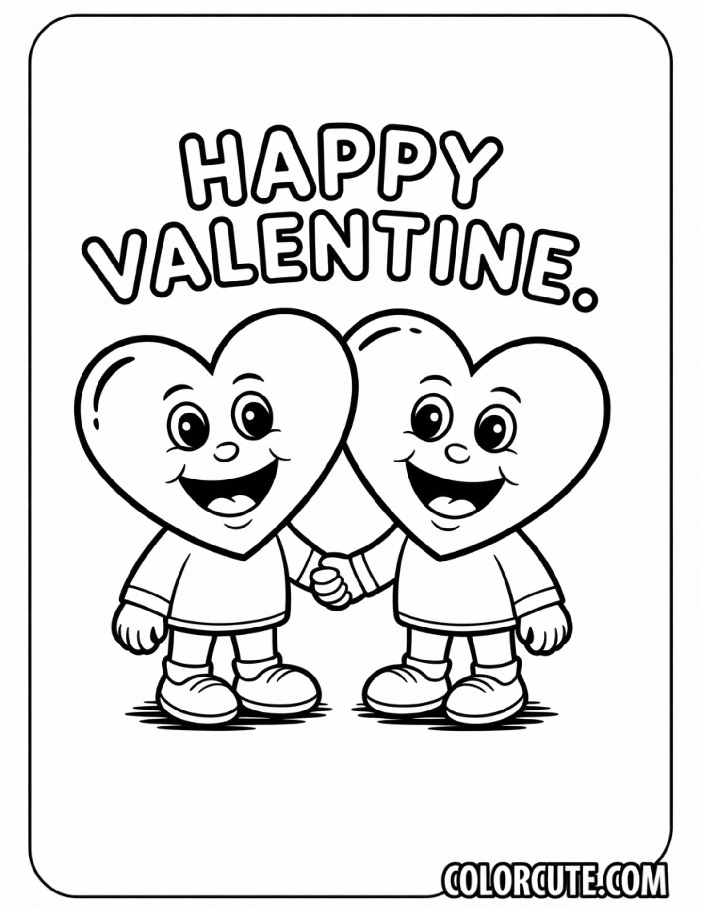 Happy Valentine Coloring Pages | Free PDF Printables