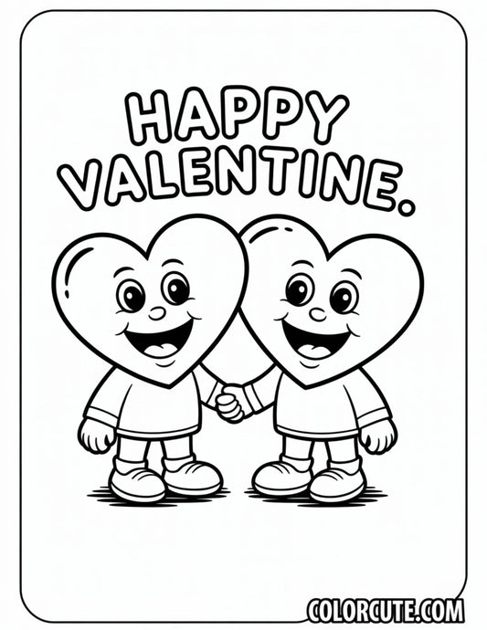 Happy Valentine Coloring Pages | Free PDF Printables