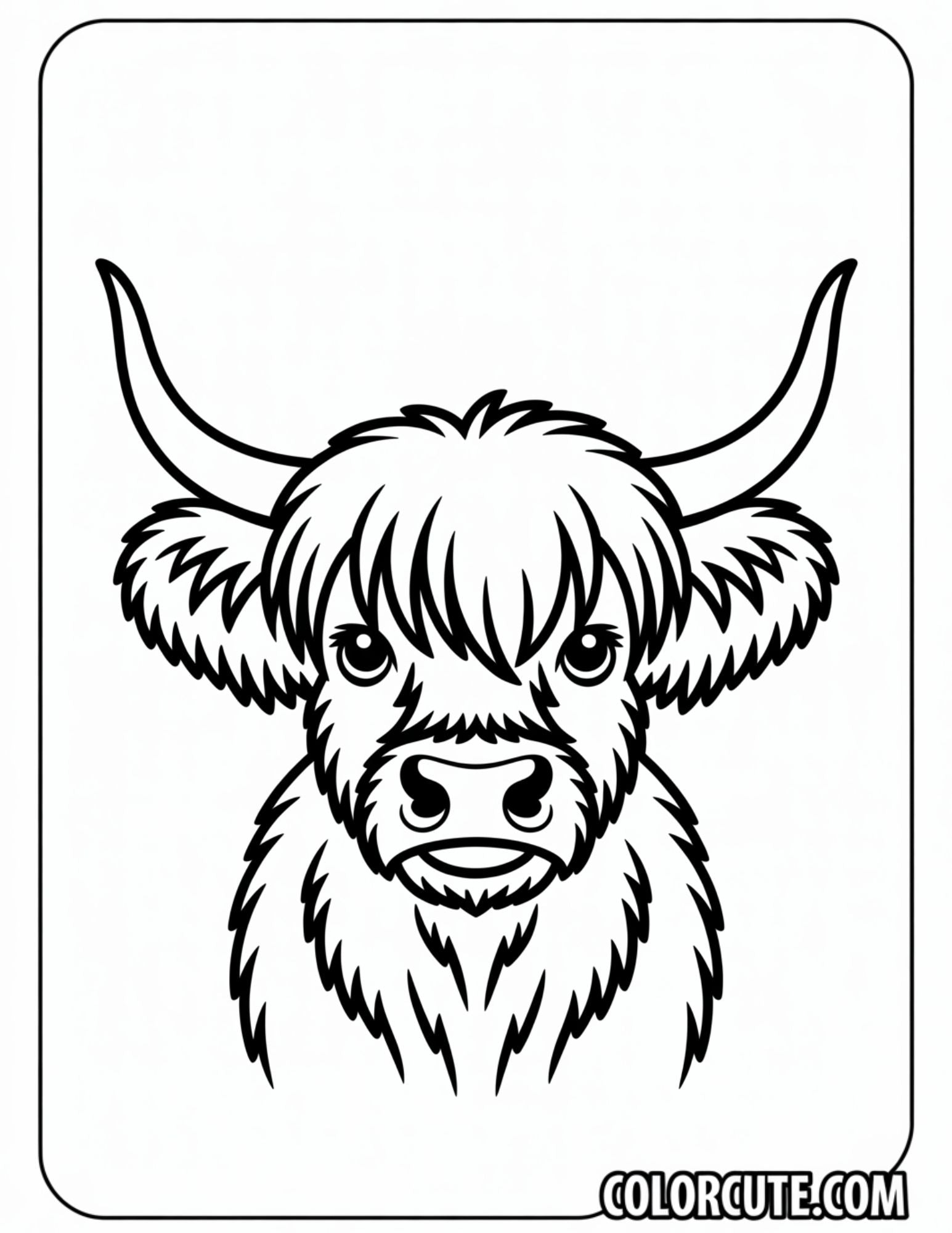 16+ Free Highland Cow Coloring Pages - Farm Animal PDF Printables ...