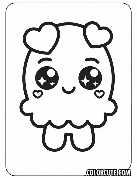Ice Cream with Faces Coloring Page | Free PDF Printables