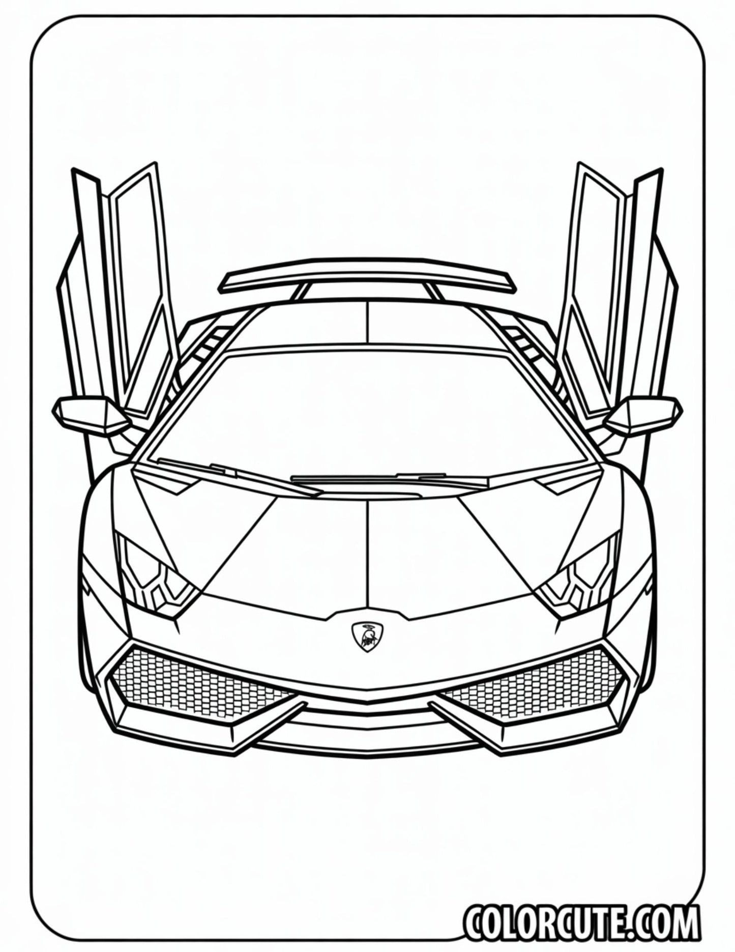 Lamborghini Car Coloring Pages | Free PDF Printables
